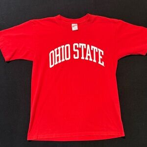 Ohio State Buckeyes Spellout Red Soffe Short Sleeve Mens Medium